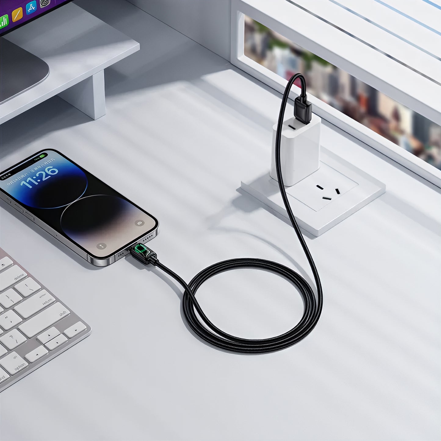 Καλώδιο Δεδομένων και Φόρτισης USB-A - Lightning HOCO U146, 12W, 1.2m, Μαύρο