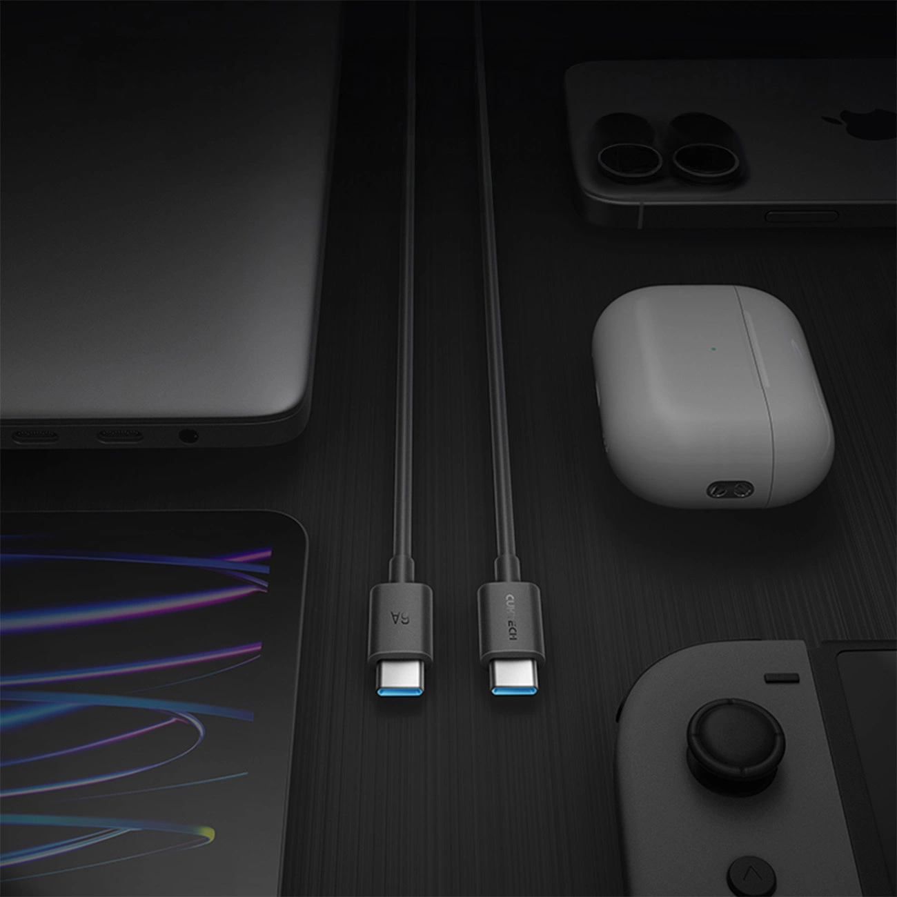 Καλώδιο Δεδομένων και Φόρτισης USB-C - USB-C Cuktech, 240W, 1.5m, Μαύρο CKCTC615NCBK