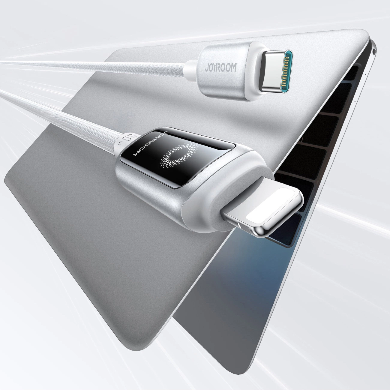 Καλώδιο Δεδομένων και Φόρτισης USB-C - Lightning Joyroom S-A55 StarFlight Display, 30W, 1.2m, Λευκό