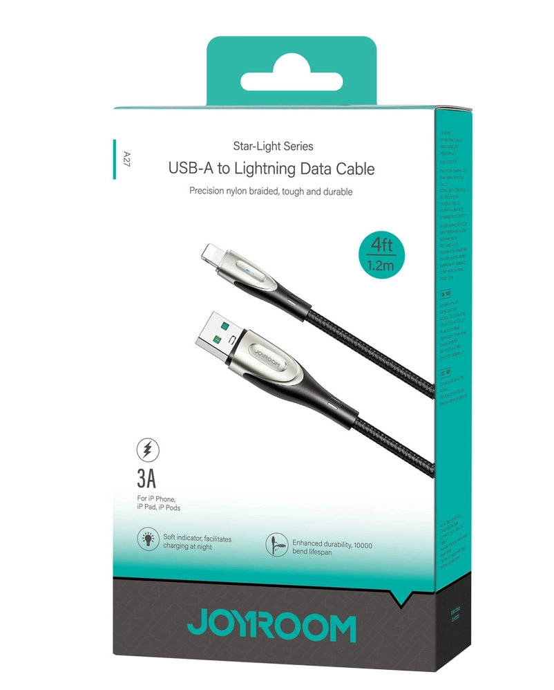 Καλώδιο Δεδομένων και Φόρτισης USB-A - Lightning Joyroom SA31-AL3, 18W, 1.2m, Μαύρο