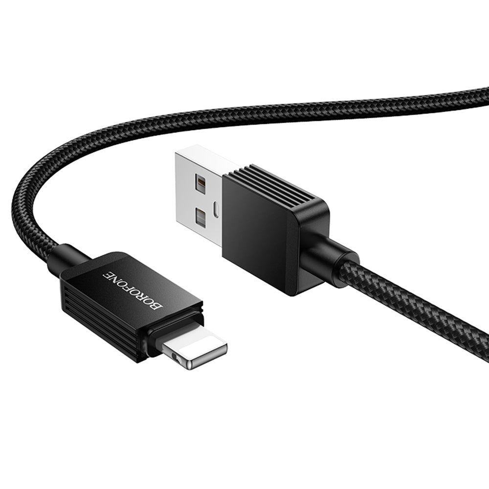 Καλώδιο Δεδομένων και Φόρτισης USB-A - Lightning Borofone BX120 Placer, 18W, 1m, Μαύρο