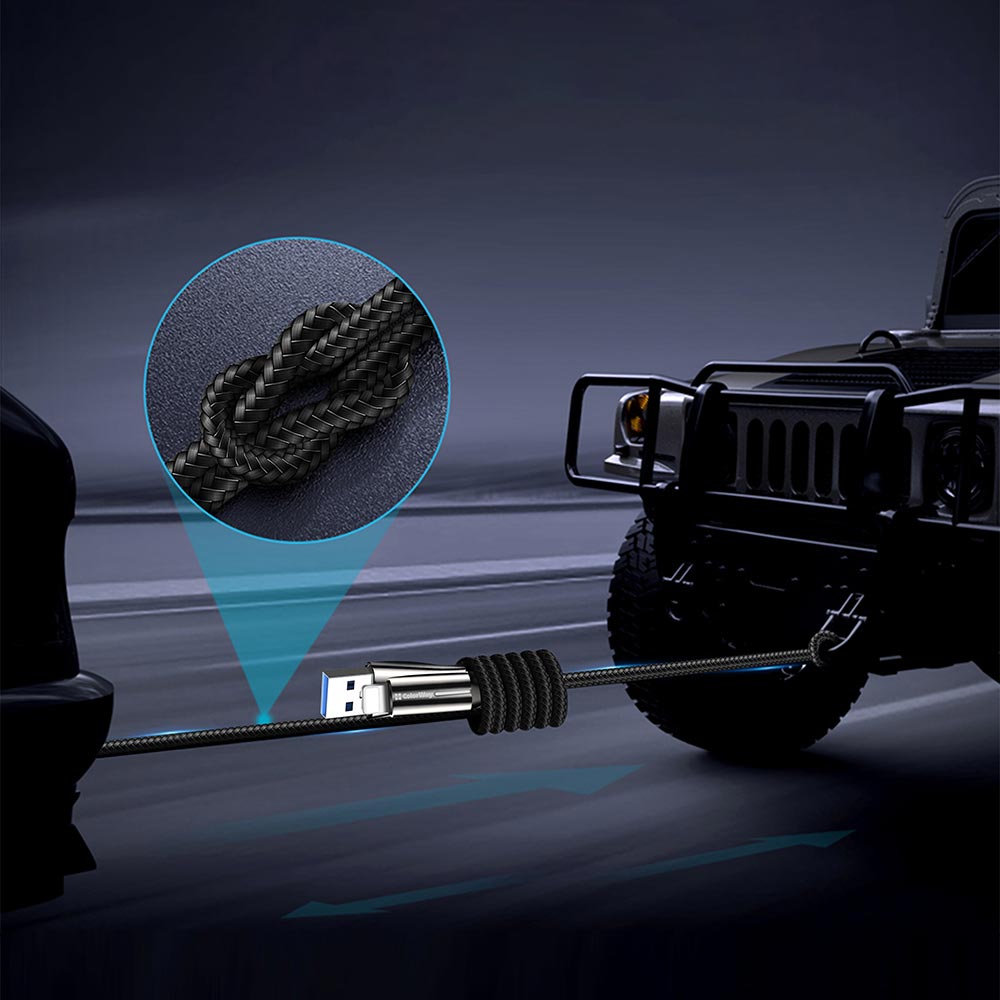 Καλώδιο Δεδομένων και Φόρτισης USB-A - Lightning ColorWay CW-CBUL035, 18W, 1m, Μαύρο