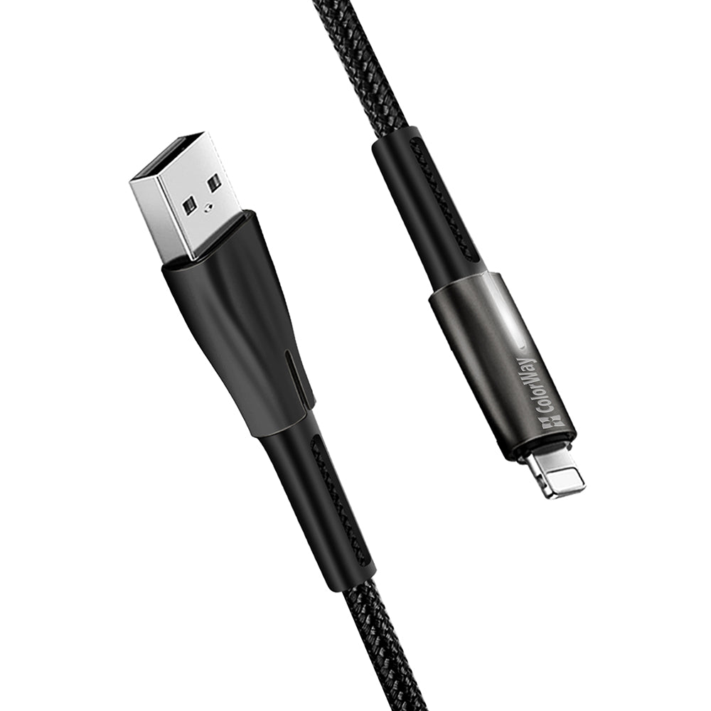Καλώδιο Δεδομένων και Φόρτισης USB-A - Lightning ColorWay CW-CBUL035, 18W, 1m, Μαύρο
