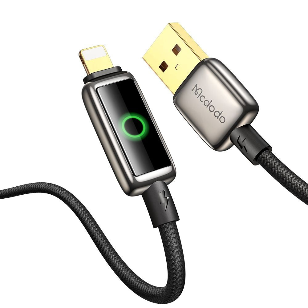 Καλώδιο Δεδομένων και Φόρτισης USB-A - Lightning McDodo CA-6590 Auto Power Off, 18W, 1.2m, Μαύρο