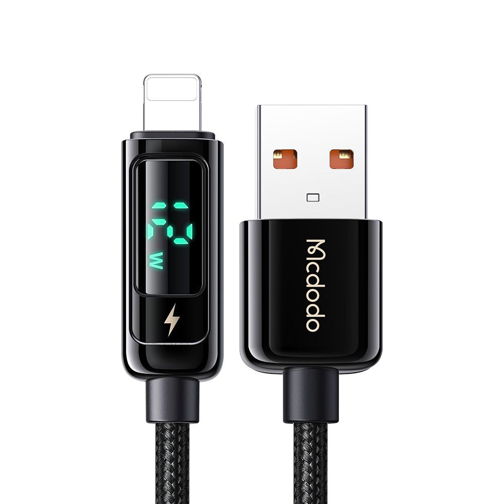 Καλώδιο Δεδομένων και Φόρτισης USB-A - Lightning McDodo CA-9940 Display, 12W, 1.2m, Μαύρο