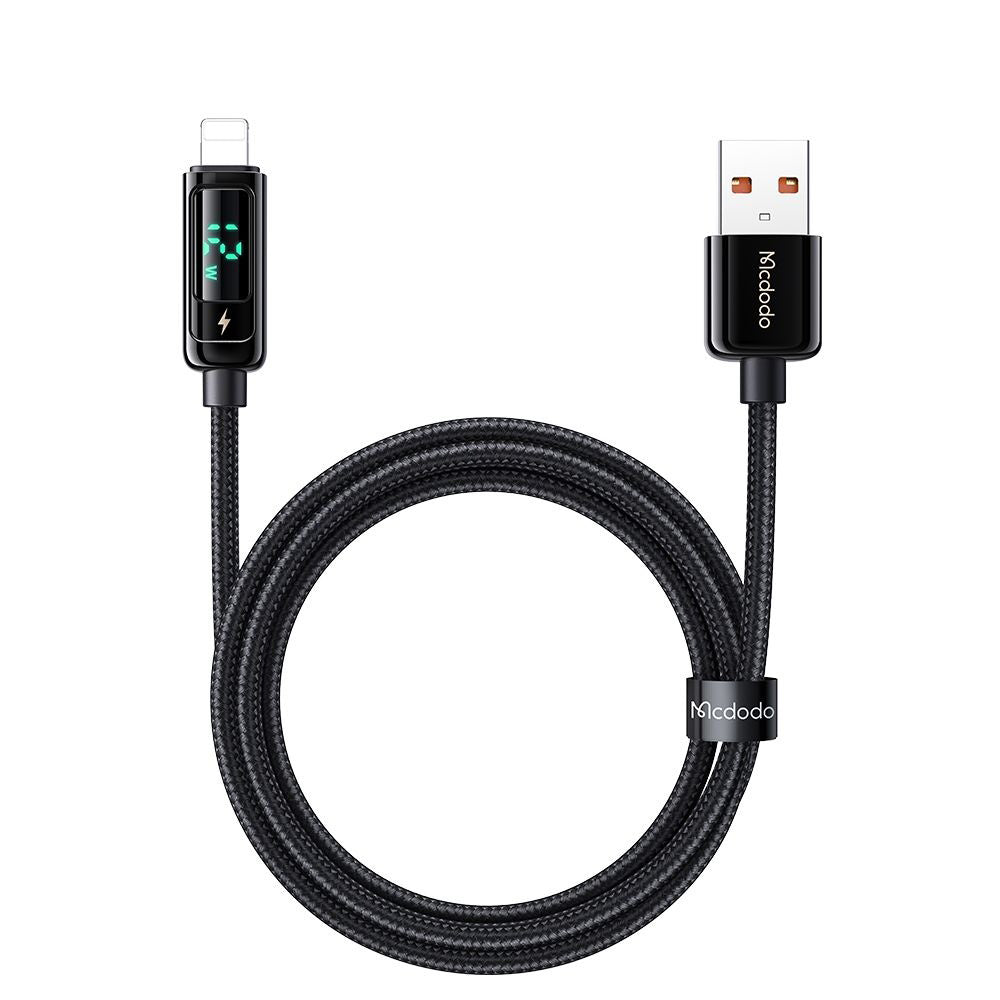 Καλώδιο Δεδομένων και Φόρτισης USB-A - Lightning McDodo CA-9940 Display, 12W, 1.2m, Μαύρο