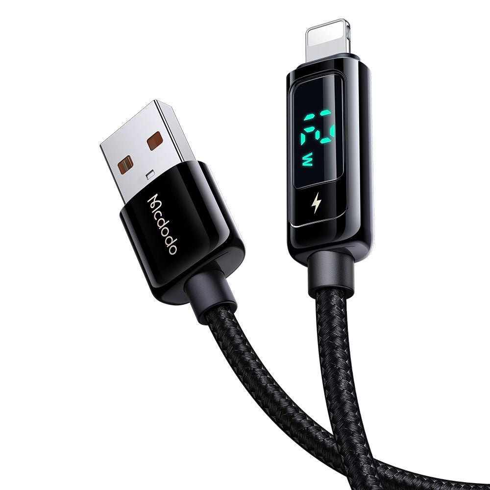 Καλώδιο Δεδομένων και Φόρτισης USB-A - Lightning McDodo CA-9940 Display, 12W, 1.2m, Μαύρο