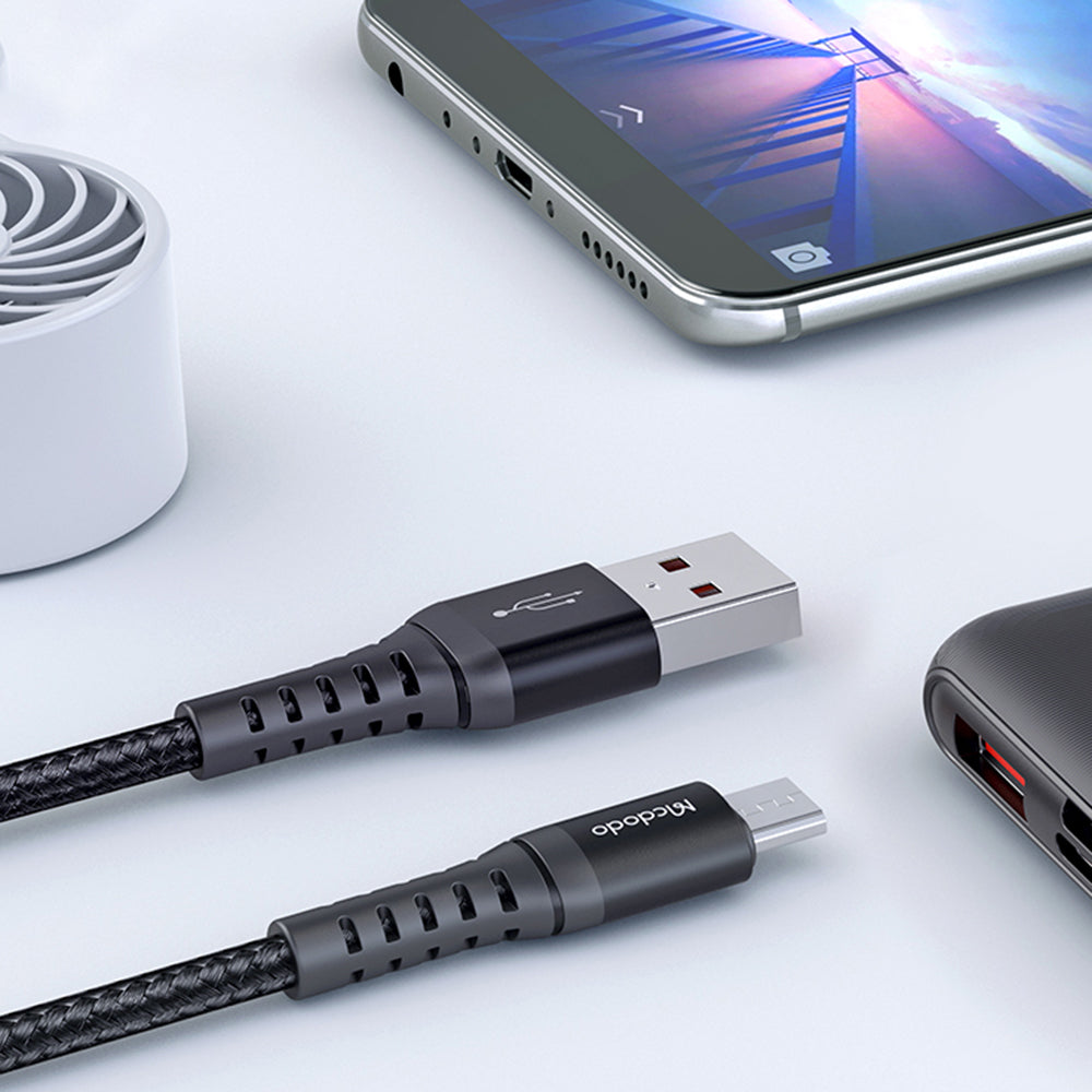 Καλώδιο Δεδομένων και Φόρτισης USB-A - microUSB McDodo CA-2281, 18W, 1m, Μαύρο