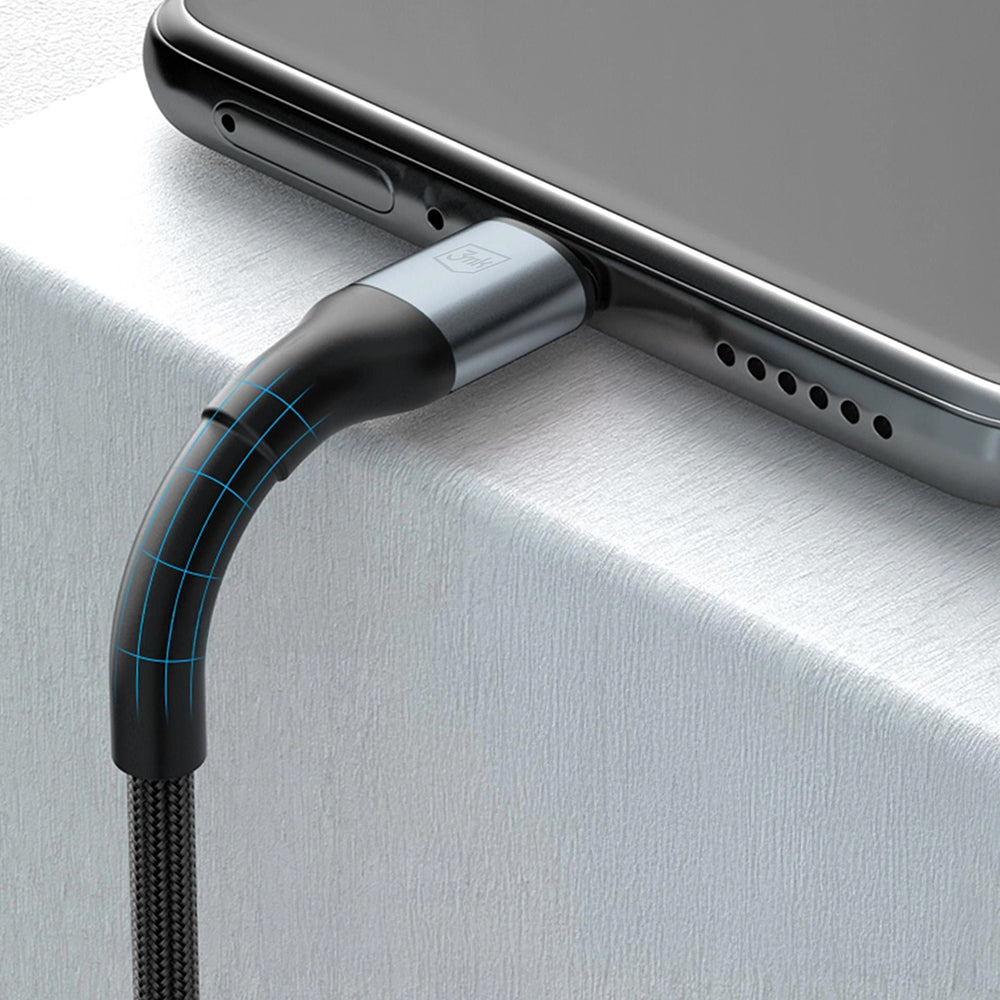 USB-A to USB-C Data and Charging Cable 3MK Hyper N, 18W, 2m, Black