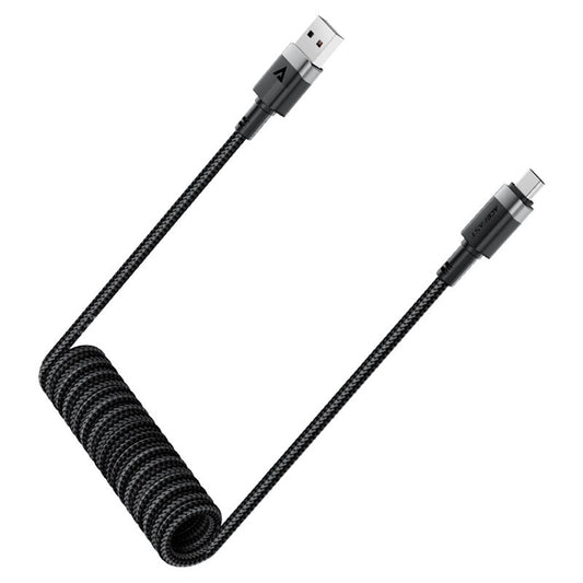 Καλώδιο Δεδομένων και Φόρτισης USB-A - USB-C Acefast C14-04, 18W, 1.2m, Μαύρο