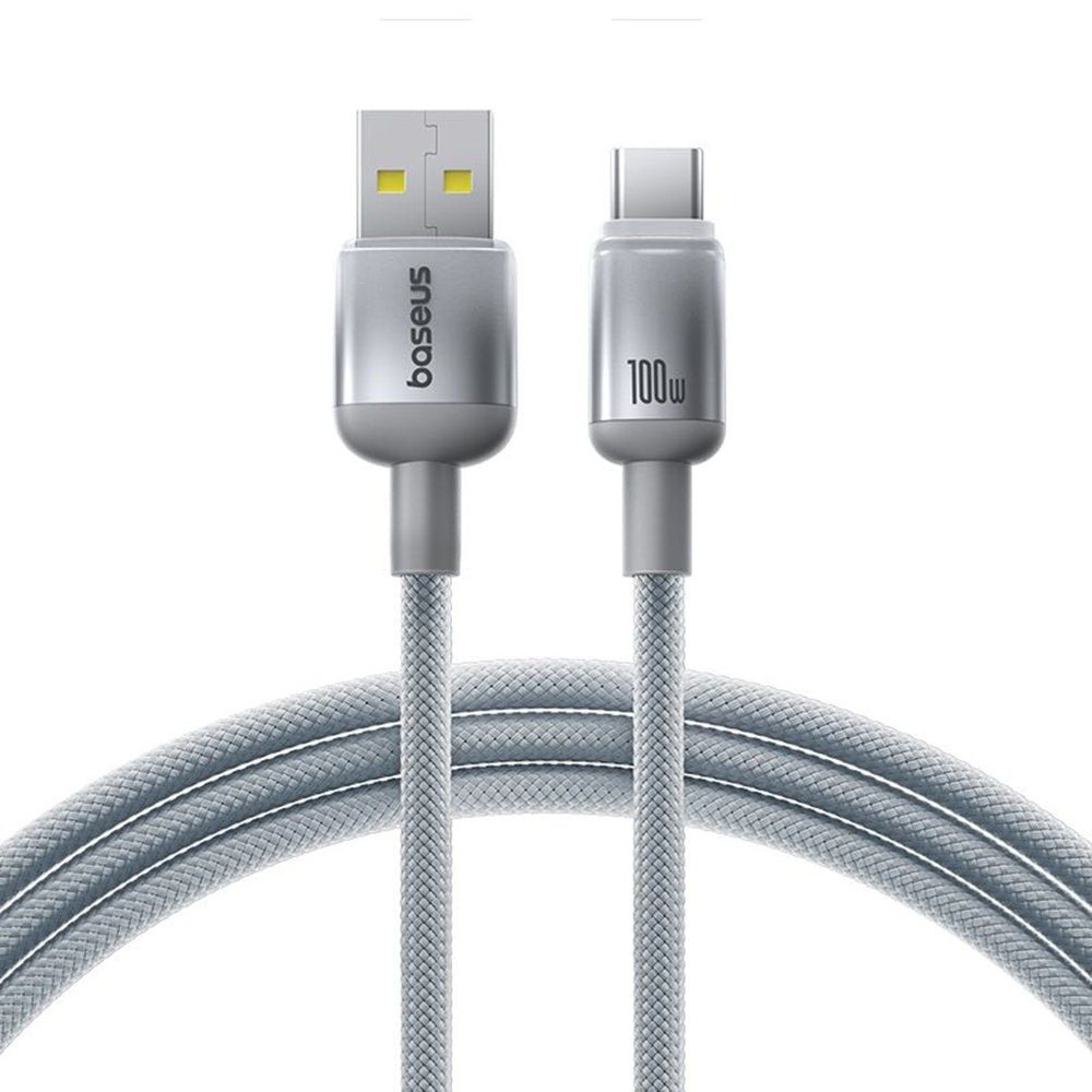 Καλώδιο Δεδομένων και Φόρτισης USB-A - USB-C Baseus Discolor, 100W, 2m, Ασημί E0420803