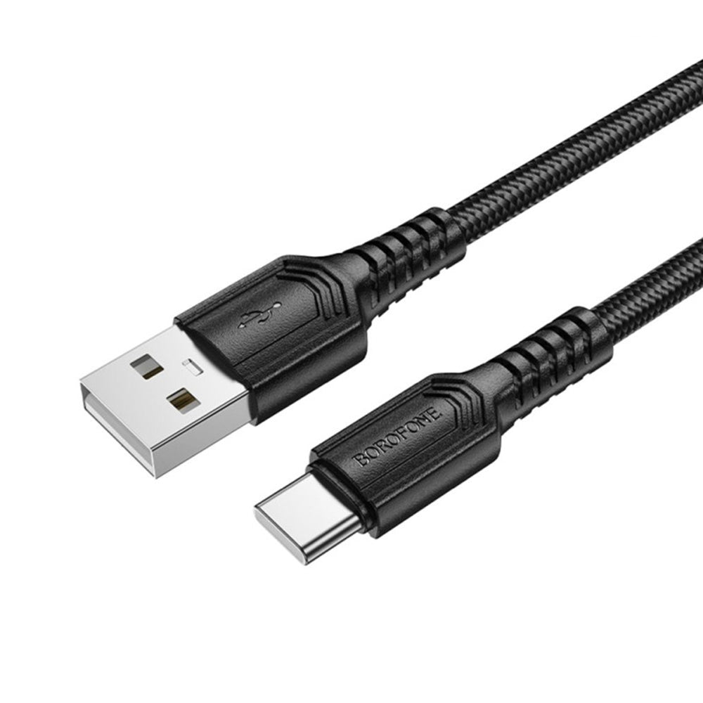 Καλώδιο Δεδομένων και Φόρτισης USB-A - USB-C Borofone BX116 Certain, 18W, 1m, Μαύρο