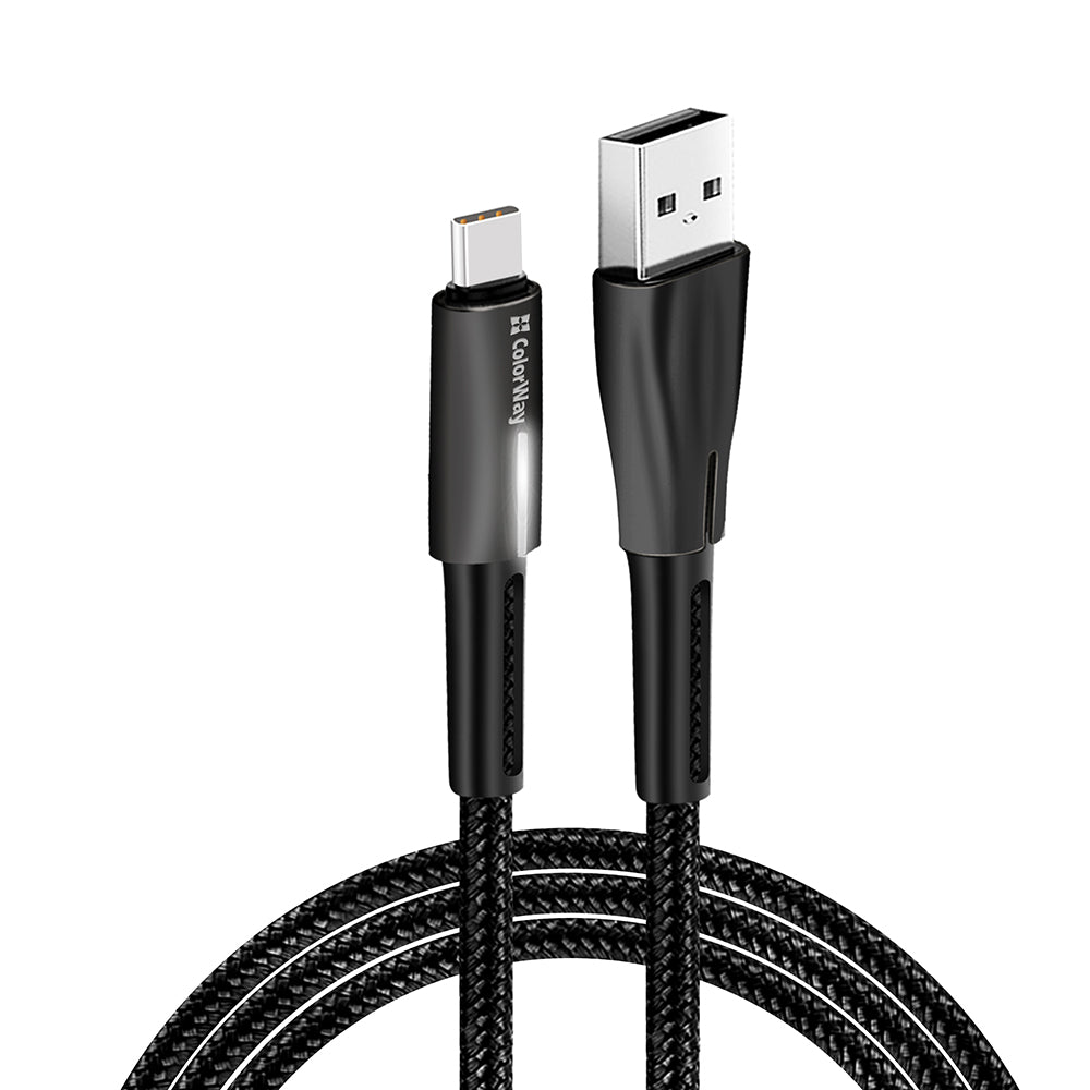 Καλώδιο Δεδομένων και Φόρτισης USB-A - USB-C ColorWay CW-CBUC035, 18W, 1m, Μαύρο