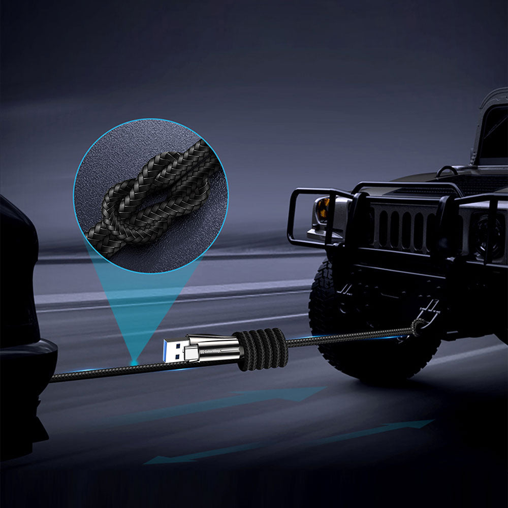 Καλώδιο Δεδομένων και Φόρτισης USB-A - USB-C ColorWay CW-CBUC035, 18W, 1m, Μαύρο