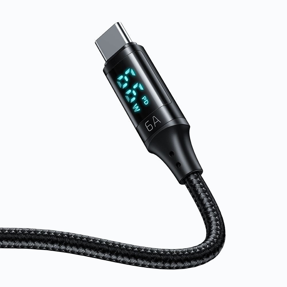 Καλώδιο Δεδομένων και Φόρτισης USB-A - USB-C McDodo CA-1080 Display, 66W, 1.2m, Μαύρο