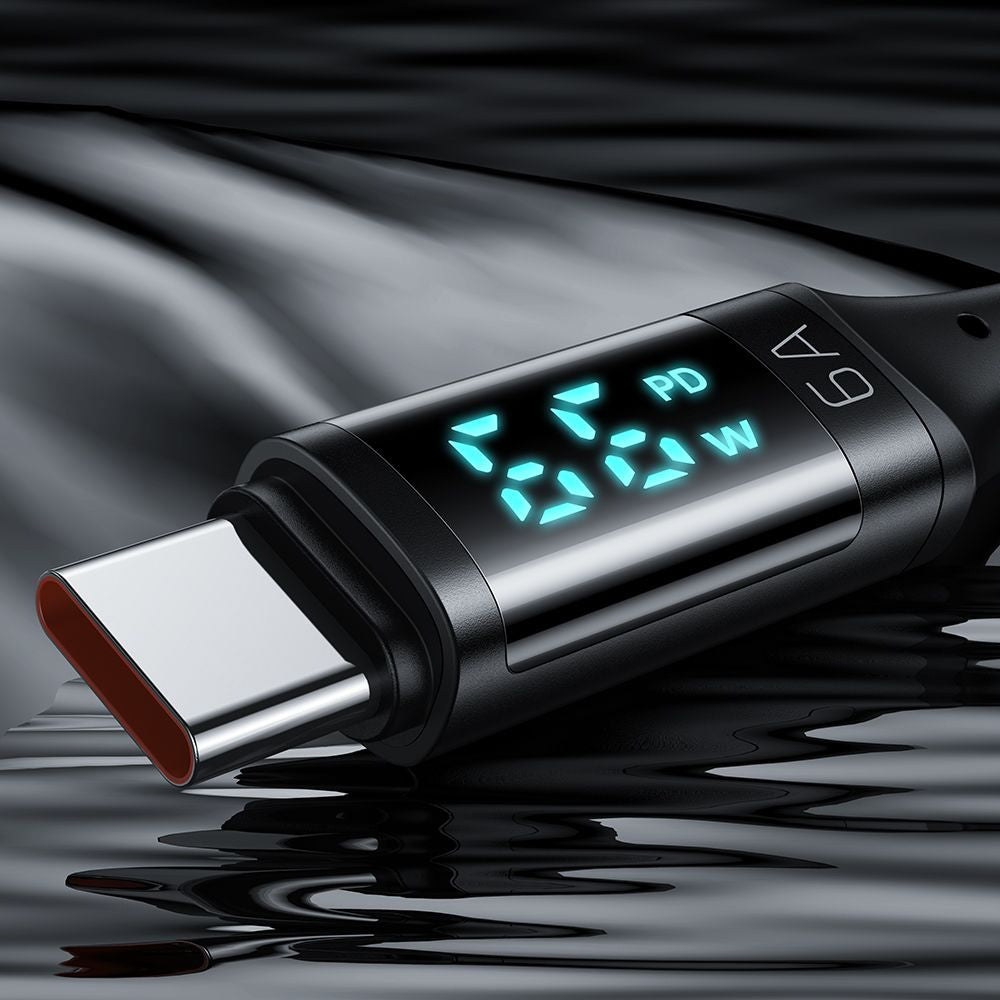Καλώδιο Δεδομένων και Φόρτισης USB-A - USB-C McDodo CA-1080 Display, 66W, 1.2m, Μαύρο