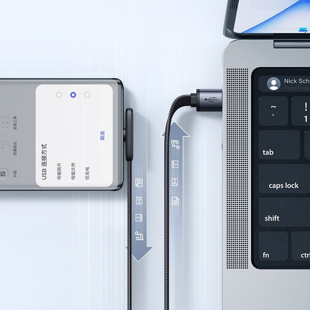Καλώδιο Δεδομένων και Φόρτισης USB-A - USB-C McDodo CA-3340 Angled, 100W, 1.2m, Μαύρο