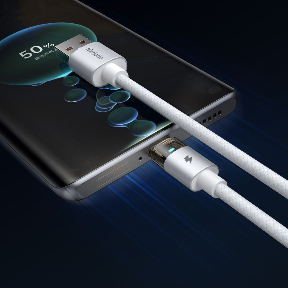 Καλώδιο Δεδομένων και Φόρτισης USB-A - USB-C McDodo CA-6892, 66W, 1.2m, Λευκό
