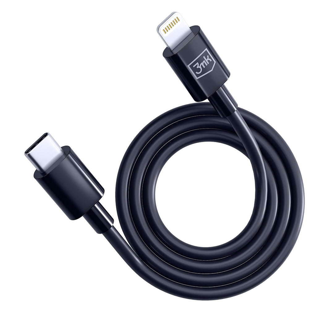 Καλώδιο Δεδομένων και Φόρτισης USB-C - Lightning 3MK Hyper, 20W, 1.2m, Λευκό