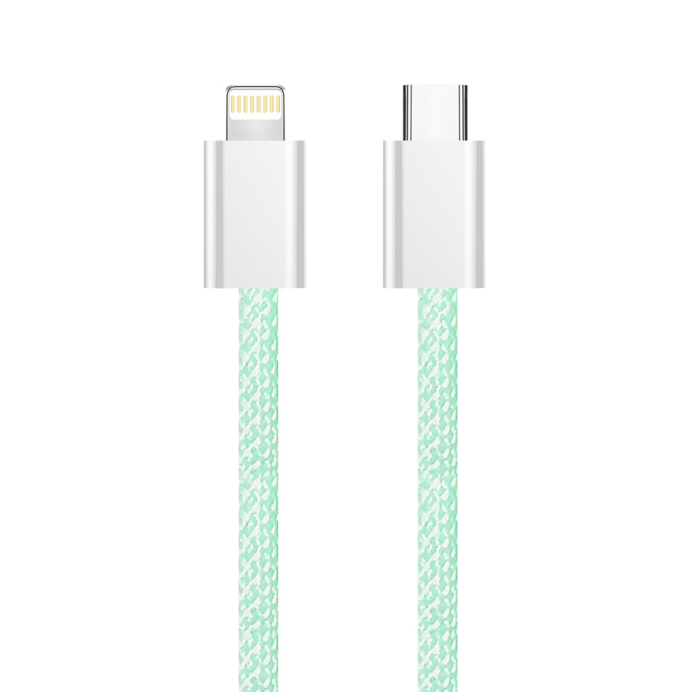 Καλώδιο Δεδομένων και Φόρτισης USB-C - Lightning ColorWay CW-CBPDCL061, 27W, 1m, Πράσινο