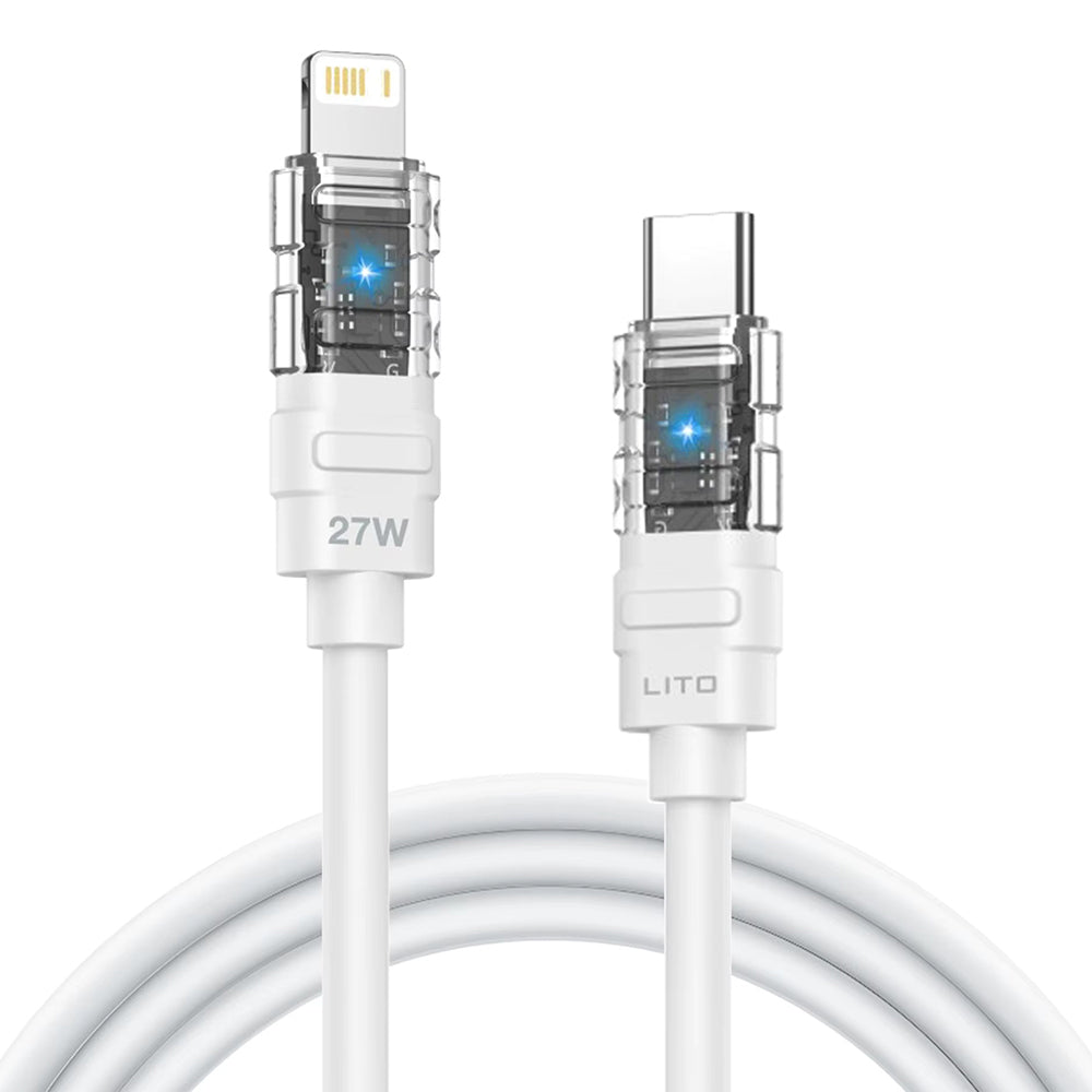 Καλώδιο Δεδομένων και Φόρτισης USB-C - Lightning Lito LD05, 27W, 1m, Λευκό