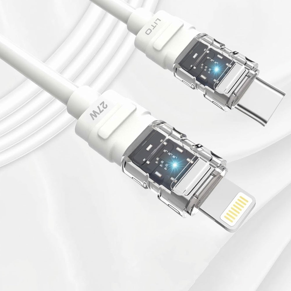 Καλώδιο Δεδομένων και Φόρτισης USB-C - Lightning Lito LD05, 27W, 1m, Λευκό
