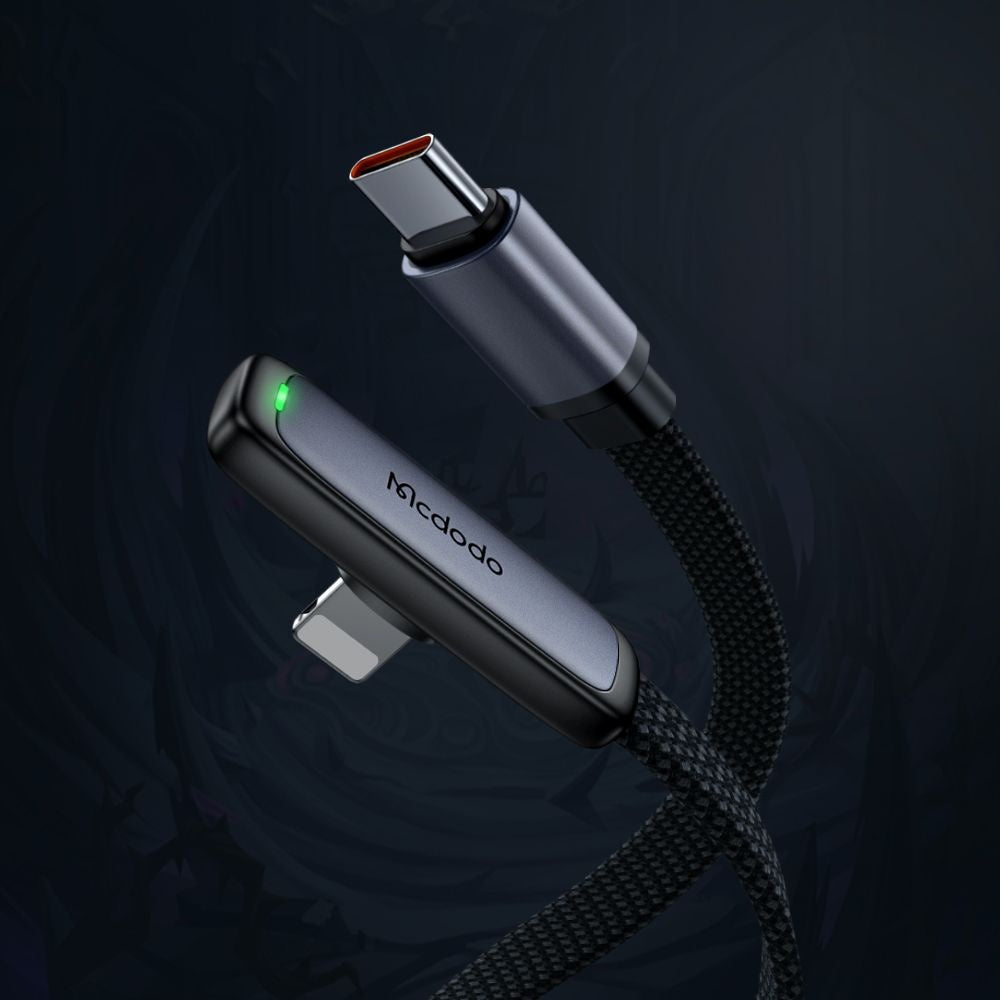 Καλώδιο Δεδομένων και Φόρτισης USB-C - Lightning McDodo CA-3350 Angled, 36W, 1.2m, Μαύρο