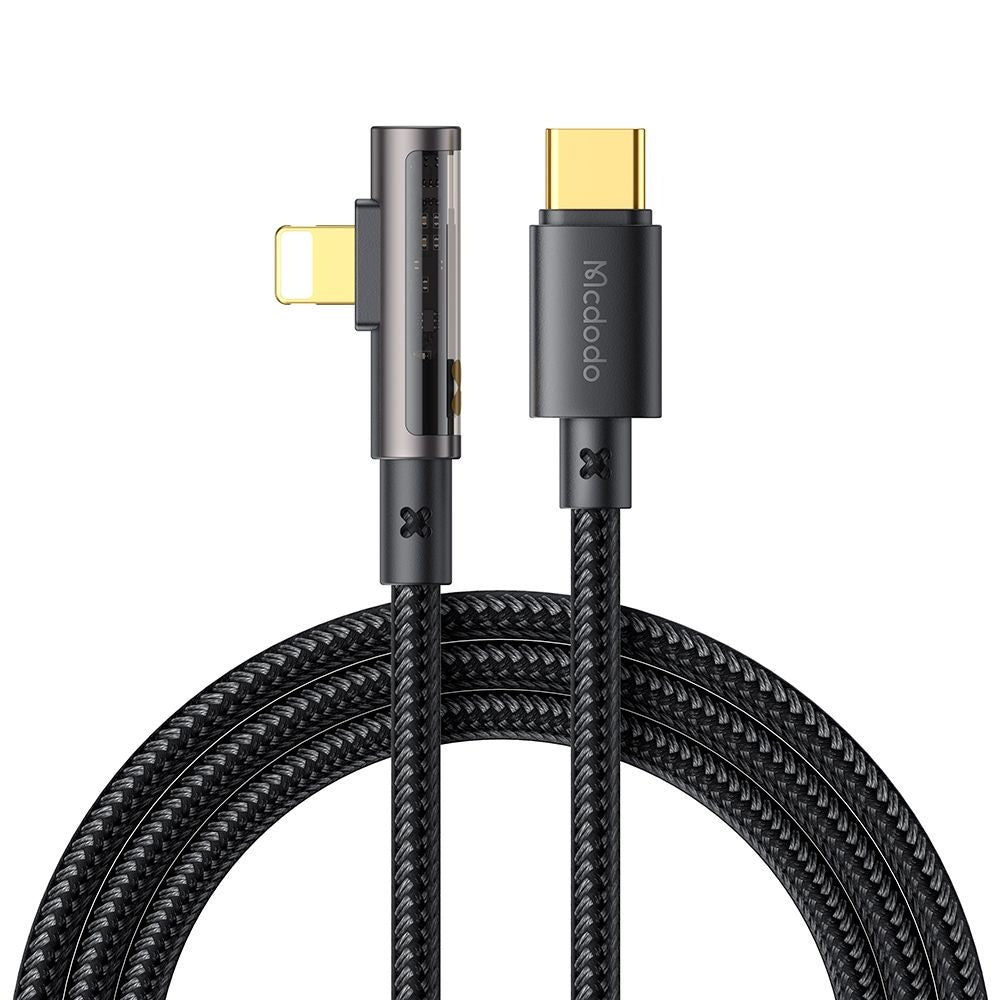 Καλώδιο Δεδομένων και Φόρτισης USB-C - Lightning McDodo CA-3390 Angled, 36W, 1.2m, Μαύρο