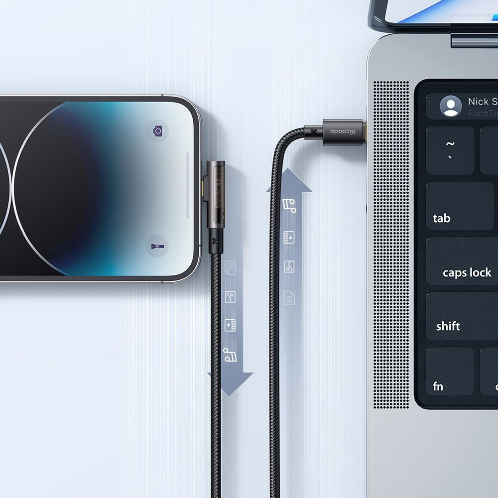 Καλώδιο Δεδομένων και Φόρτισης USB-C - Lightning McDodo CA-3390 Angled, 36W, 1.2m, Μαύρο