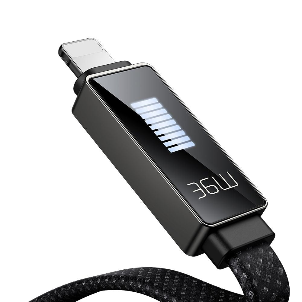 Καλώδιο Δεδομένων και Φόρτισης USB-C - Lightning McDodo CA-4960 Rythm Display, 36W, 1.2m, Μαύρο