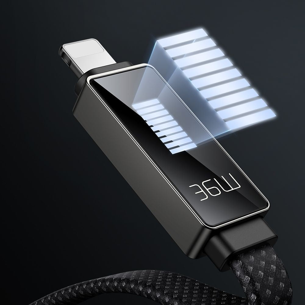 Καλώδιο Δεδομένων και Φόρτισης USB-C - Lightning McDodo CA-4960 Rythm Display, 36W, 1.2m, Μαύρο