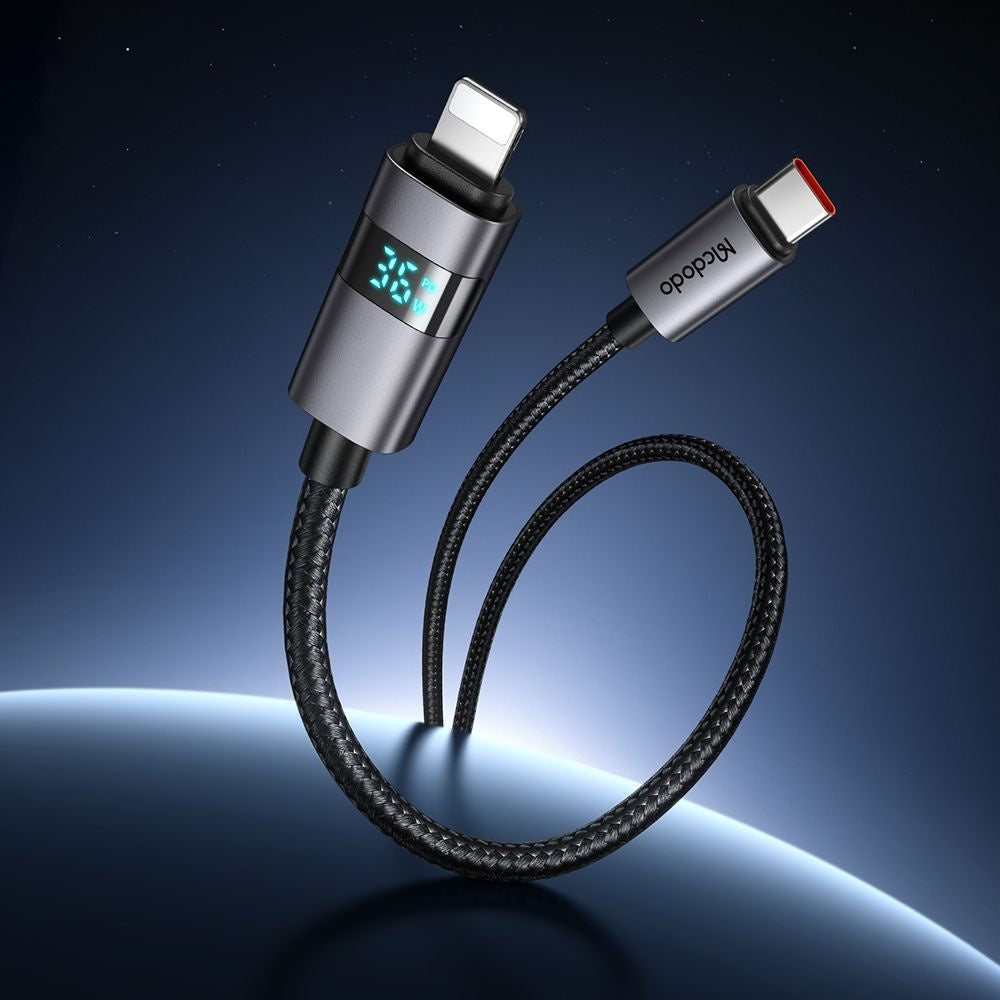 Καλώδιο Δεδομένων και Φόρτισης USB-C - Lightning McDodo CA-6570 Display, 36W, 1.2m, Μαύρο