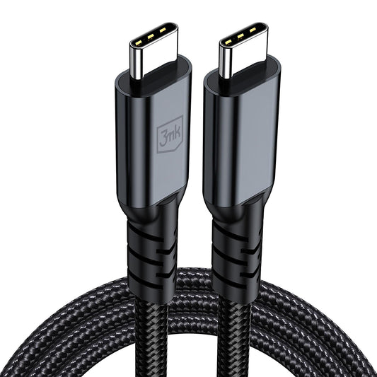 Καλώδιο Δεδομένων και Φόρτισης USB-C - USB-C 3MK Hyper N Thunderbolt 4, 240W, 2μ, Μαύρο