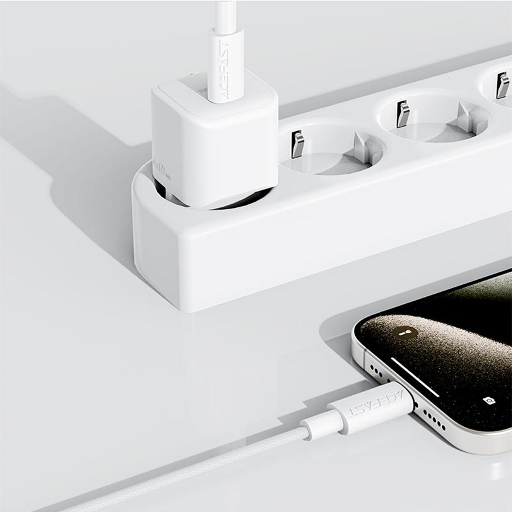 Καλώδιο Δεδομένων και Φόρτισης USB-C - USB-C Acefast C18-03, 60W, 1.2m, Λευκό