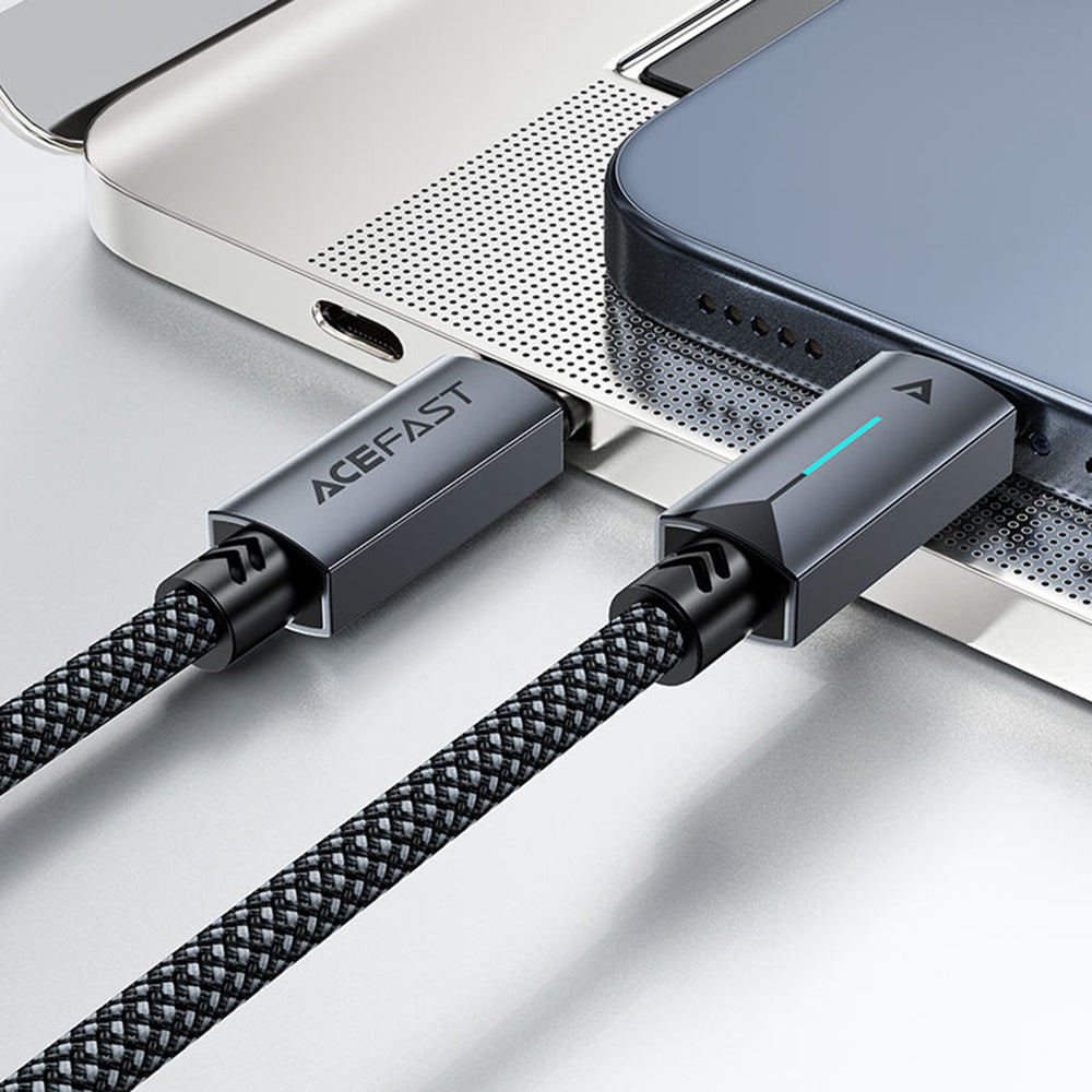 Καλώδιο Δεδομένων και Φόρτισης USB-C - USB-C Acefast C19-03, 60W, 1.2m, Μαύρο