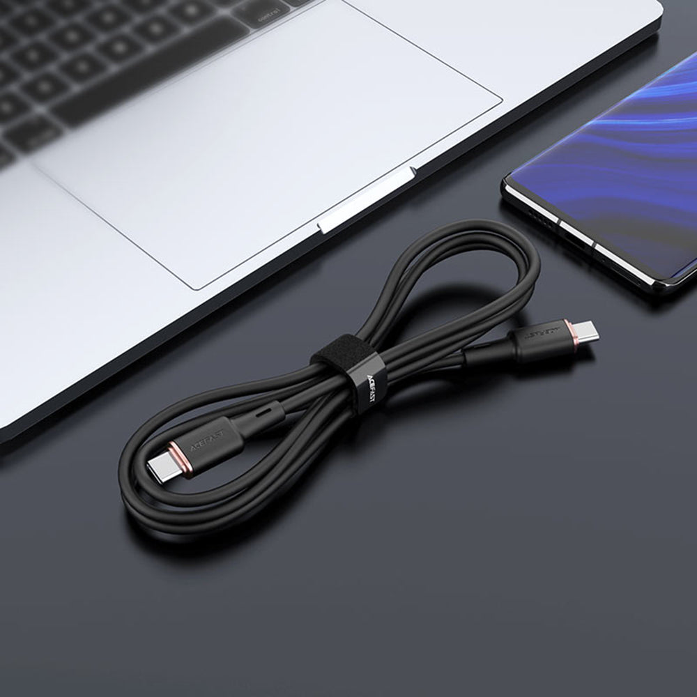 Καλώδιο Δεδομένων και Φόρτισης USB-C - USB-C Acefast C2-03, 60W, 1.2m, Μαύρο