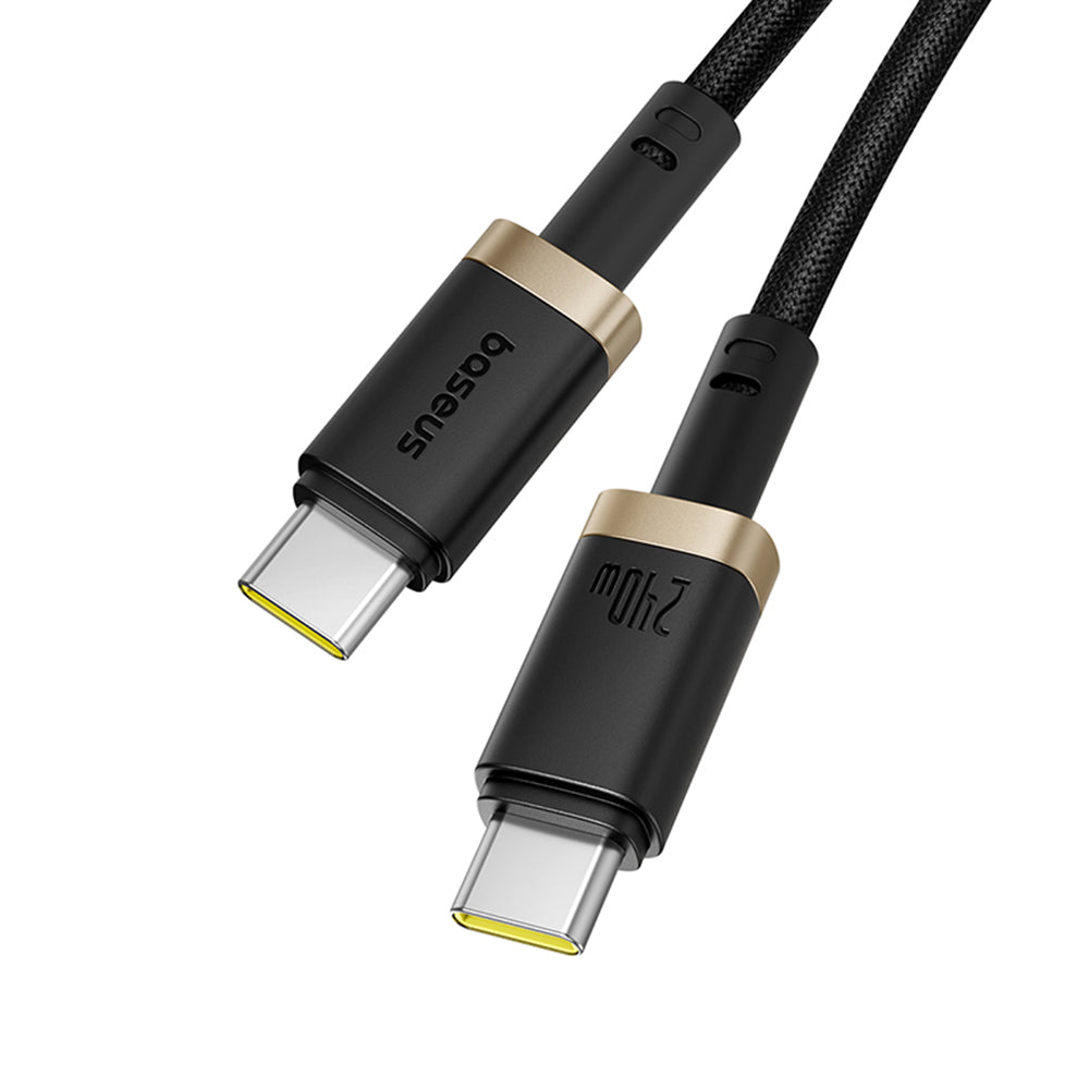 Καλώδιο Δεδομένων και Φόρτισης USB-C - USB-C Baseus Dura, 240W, 1m, Χρυσό Μαύρο P10377803U03-00