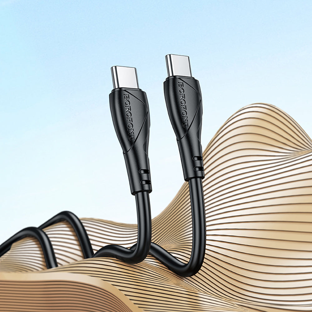 Καλώδιο Δεδομένων και Φόρτισης USB-C - USB-C Borofone BX121 Energy, 60W, 1m, Μαύρο