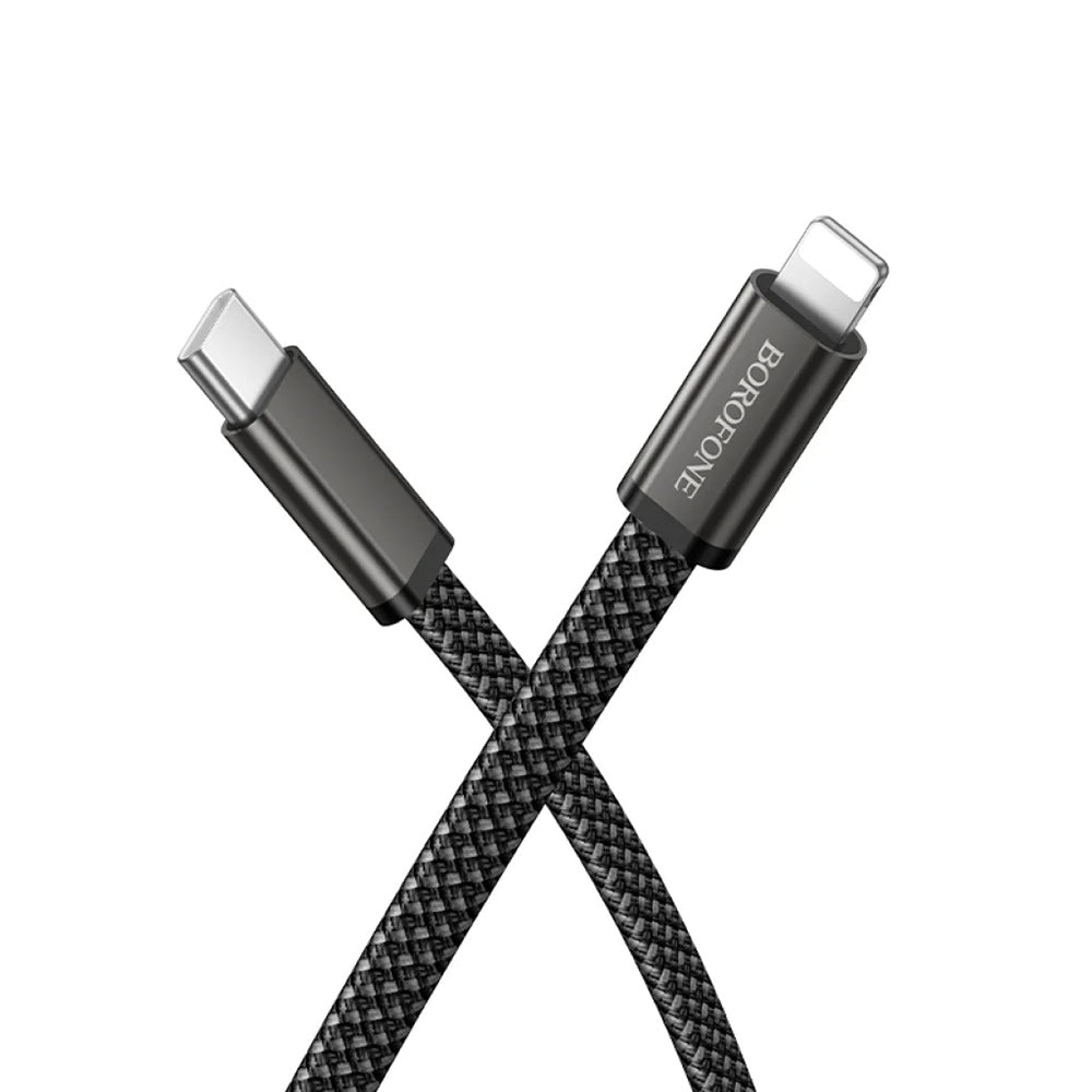 USB-C to Lightning Data and Charging Cable Borofone BX124 Peace, 30W, 1m, Black