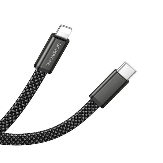 Καλώδιο Δεδομένων και Φόρτισης USB-C - USB-C Borofone BX124 Peace, 30W, 1m, Μαύρο