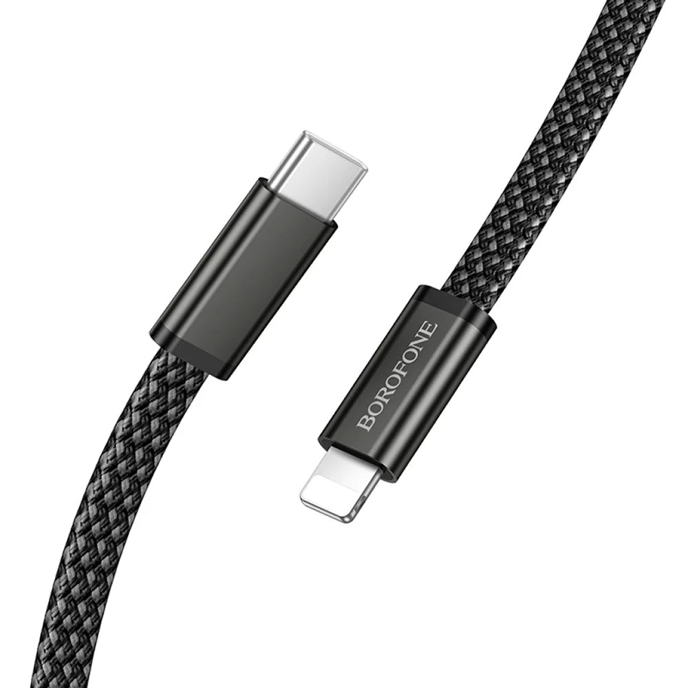 USB-C to Lightning Data and Charging Cable Borofone BX124 Peace, 30W, 1m, Black