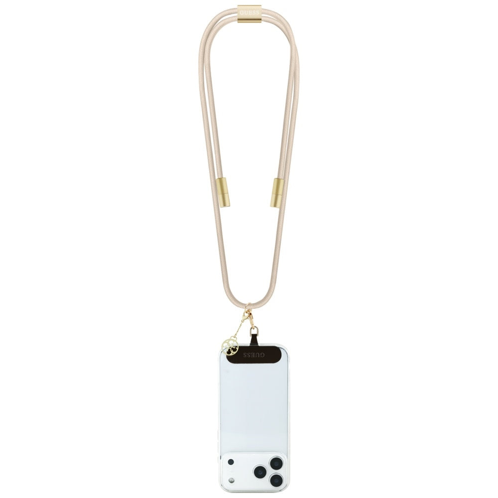 Καλώδιο Δεδομένων και Φόρτισης USB-C - USB-C Guess CBDY 4G Charm, 100W, 1.5m, Μπεζ