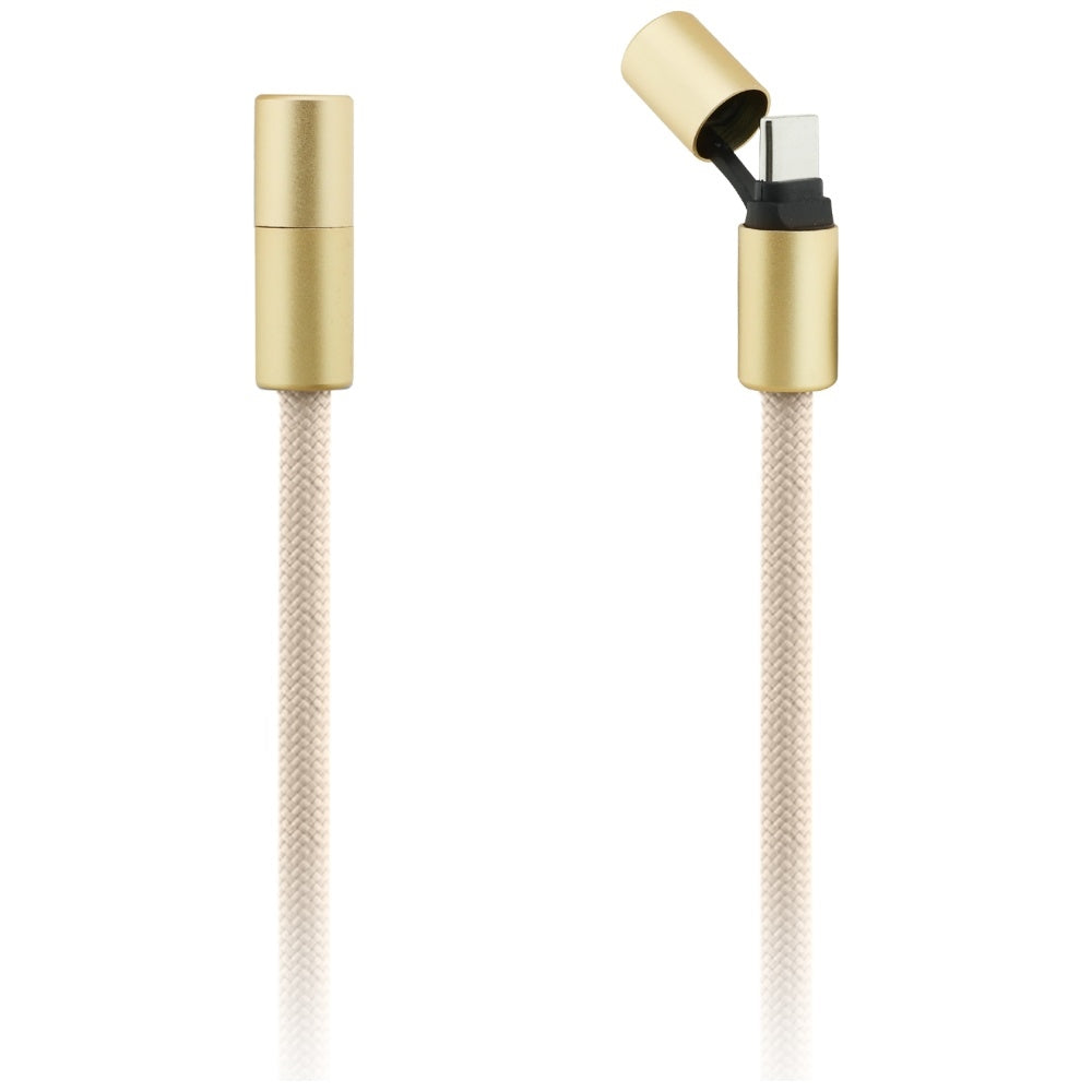 Καλώδιο Δεδομένων και Φόρτισης USB-C - USB-C Guess CBDY 4G Charm, 100W, 1.5m, Μπεζ