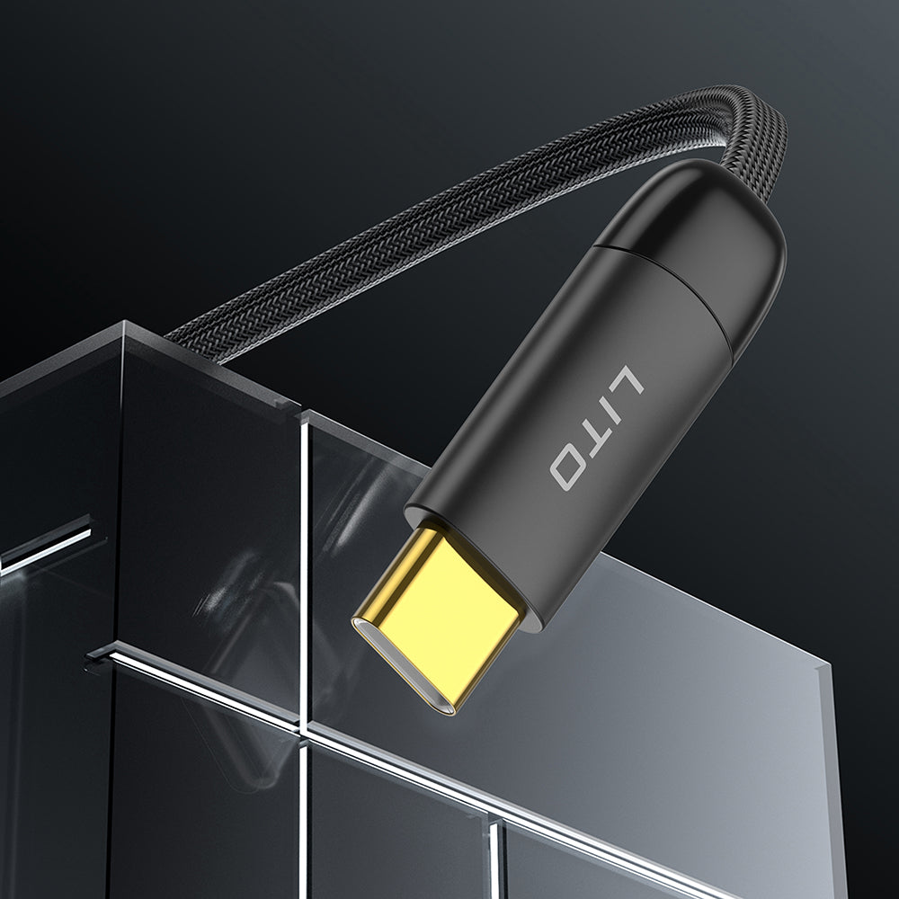 Καλώδιο Δεδομένων και Φόρτισης USB-C - USB-C Lito LD11CC, 60W, 1m, Μαύρο