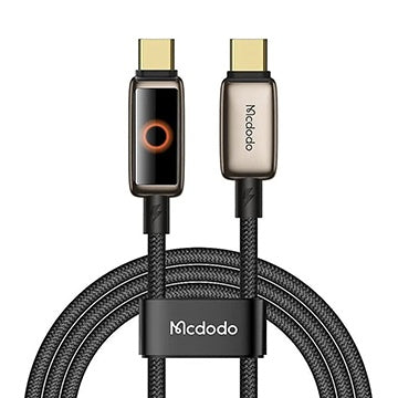 Καλώδιο Δεδομένων και Φόρτισης USB-C - USB-C McDodo CA-6681 Αυτόματη Διακοπή Ενέργειας, 100W, 1.2m, Χρυσό