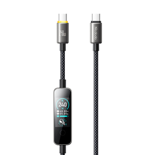 Καλώδιο Δεδομένων και Φόρτισης USB-C - USB-C McDodo CA-8750 Οθόνη, 240W, 1.2m, Μαύρο