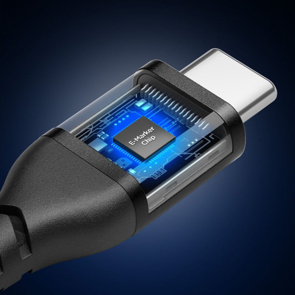 Καλώδιο Δεδομένων και Φόρτισης USB-C - USB-C Spigen EB10010CCA, 100W, 1m, Μαύρο ACA11103