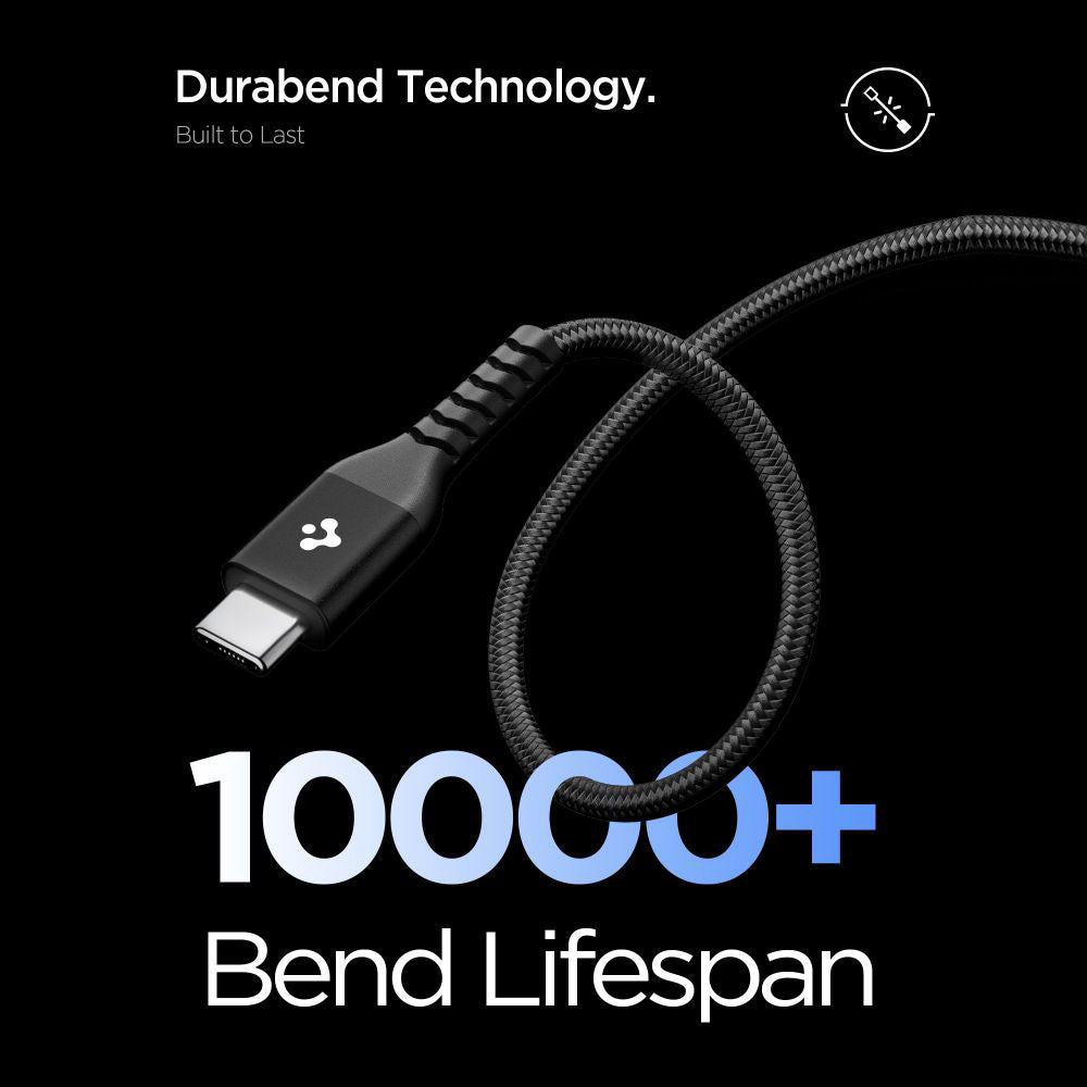 Καλώδιο Δεδομένων και Φόρτισης USB-C - USB-C Spigen EB10010CCA, 100W, 1m, Μαύρο ACA11103