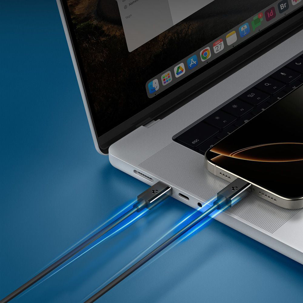Καλώδιο Δεδομένων και Φόρτισης USB-C - USB-C Spigen Essential, 60W, 1m, Μαύρο ACA08718