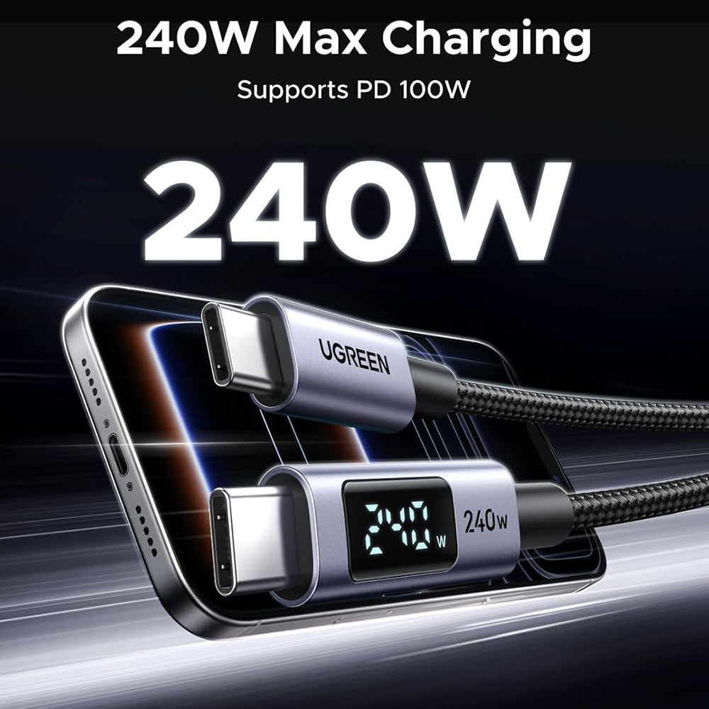 USB-C Data and Charging Cable - USB-C UGREEN 65866 Display, 240W, 1m, Gray
